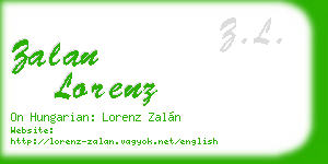 zalan lorenz business card