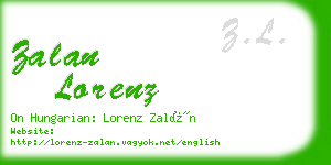 zalan lorenz business card